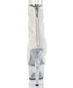 Pleaser Direct Adore 1031GM White Mesh Ankle Boots 8 Pleaser Direct Adore 1031GM White Mesh Ankle Boots