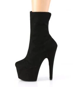 Pleaser Direct Adore 1042 Black Faux Suede Ankle Boots Larger Size Shoes