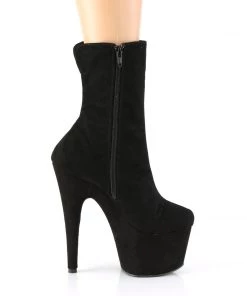 Pleaser Direct Adore 1042 Black Faux Suede Ankle Boots Larger Size Shoes