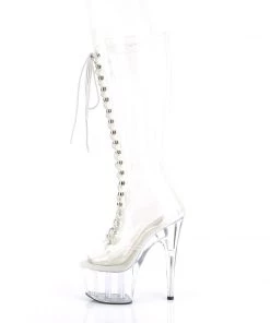 Pleaser Direct Adore 2021C Clear Calf High Boots Larger Size Shoes