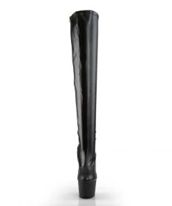 Pleaser Direct Adore 3000 Black Matte Thigh High Platform Boots Larger Size Shoes