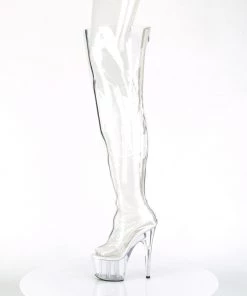 Pleaser Direct Adore 3021 Clear Thigh High Boots 7 Pleaser Direct Adore 3021 Clear Thigh High Boots
