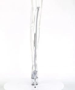 Pleaser Direct Adore 3021 Clear Thigh High Boots 8 Pleaser Direct Adore 3021 Clear Thigh High Boots