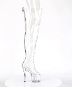 Pleaser Direct Adore 3021 Clear Thigh High Boots 9 Pleaser Direct Adore 3021 Clear Thigh High Boots
