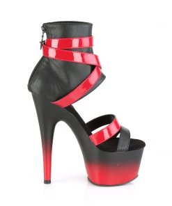 Pleaser Direct Adore 700-15 Black And Red Strappy Platform Heels 9 Pleaser Direct Adore 700-15 Black And Red Strappy Platform Heels