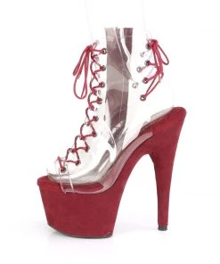 Pleaser ADORE 700 30FS Burgundy Vegan Ankle/Mid-Calf Boots Larger Size Shoes