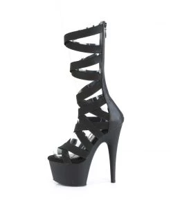 Pleaser Larger Size Shoes ADORE 700 48 Black Vegan 7" - 7 1/2" Heel 7 Pleaser Larger Size Shoes ADORE 700 48 Black Vegan 7