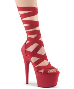 Pleaser ADORE 700 48 Red Vegan 7" - 7 1/2" Heel Larger Size Shoes