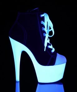 Pleaser Direct Platform Shoes Adore 700SK02 Sneaker Style Black High Heels