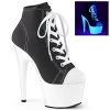 Pleaser Direct Platform Shoes Adore 700SK02 Sneaker Style Black High Heels