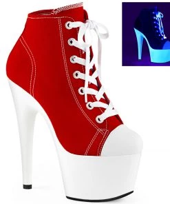 Pleaser Direct Adore 700SK02 Sneaker Style Red High Heels