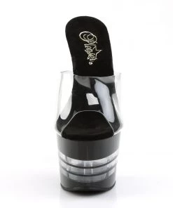Pleaser Direct Larger Size Shoes Adore 701LN Black & Clear Platform Heels
