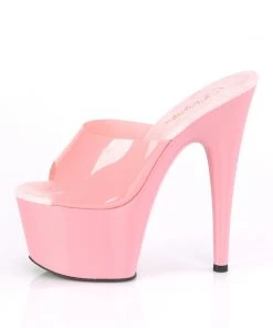 Pleaser Direct Adore 701N Pink Peep Toe Slide On High Heels 7 Pleaser Direct Adore 701N Pink Peep Toe Slide On High Heels