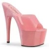 Pleaser Direct Adore 701N Pink Peep Toe Slide On High Heels