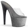 Pleaser Direct Adore 701OMBRE Grey Ombre Peep Toe High Heels