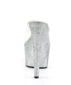 Pleaser Direct Adore 701SDG Silver Glitter Platforms 8 Pleaser Direct Adore 701SDG Silver Glitter Platforms