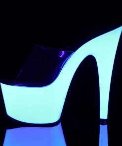 Pleaser Direct Adore 701UV White Platforms Larger Size Shoes