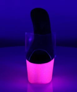 Pleaser Direct Adore 701UVG Hot Pink Glitter Platforms Glitter Shoes