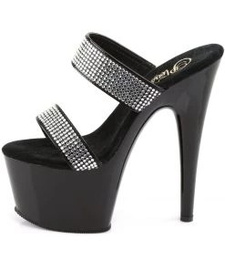 Pleaser Direct Adore 702-2 Black Rhinestone Platforms