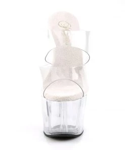 Pleaser Direct Adore 702 Clear Platforms Larger Size Shoes