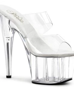 Pleaser Direct Adore 702 Clear Platforms Larger Size Shoes