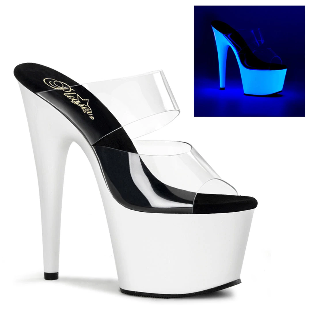 Pleaser Direct Adore 702UV White Platforms 1 Pleaser Direct Adore 702UV White Platforms