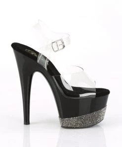 Pleaser Direct Adore 708-3 Black Patent & Rhinestone Platforms 9 Pleaser Direct Adore 708-3 Black Patent & Rhinestone Platforms