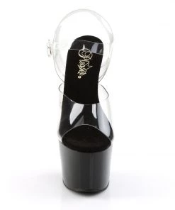 Pleaser Direct Adore 708 Black Platforms Larger Size Shoes