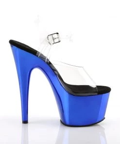 Pleaser Direct Adore 708 Blue Chrome Platforms Larger Size Shoes 9 Pleaser Direct Adore 708 Blue Chrome Platforms Larger Size Shoes