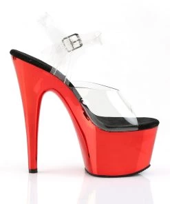 Pleaser Direct Adore 708 Red Chrome Platforms Larger Size Shoes 9 Pleaser Direct Adore 708 Red Chrome Platforms Larger Size Shoes