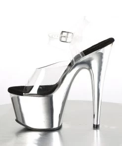 Pleaser Direct Adore 708 Silver Chrome Platforms 7 Pleaser Direct Adore 708 Silver Chrome Platforms