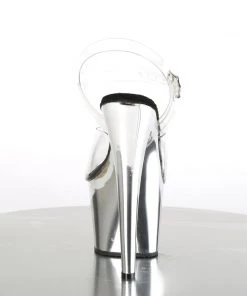 Pleaser Direct Adore 708 Silver Chrome Platforms 8 Pleaser Direct Adore 708 Silver Chrome Platforms