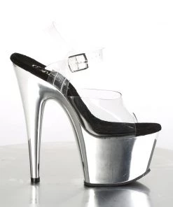 Pleaser Direct Adore 708 Silver Chrome Platforms 9 Pleaser Direct Adore 708 Silver Chrome Platforms