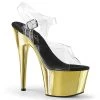 Pleaser Direct Larger Size Shoes Adore 708 Gold Chrome Platforms