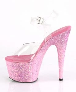 Pleaser Direct Glitter Shoes Adore 708CF Pink Confetti Platforms 7 Pleaser Direct Glitter Shoes Adore 708CF Pink Confetti Platforms