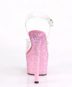 Pleaser Direct Glitter Shoes Adore 708CF Pink Confetti Platforms 8 Pleaser Direct Glitter Shoes Adore 708CF Pink Confetti Platforms