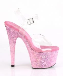 Pleaser Direct Glitter Shoes Adore 708CF Pink Confetti Platforms 9 Pleaser Direct Glitter Shoes Adore 708CF Pink Confetti Platforms