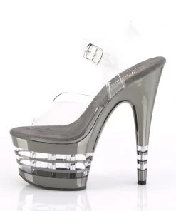 Pleaser Direct Adore 708CHLN Pewter Platform High Heels Platform Shoes