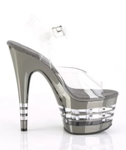 Pleaser Direct Adore 708CHLN Pewter Platform High Heels Platform Shoes