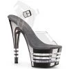 Pleaser Direct Adore 708CHLN Pewter Platform High Heels Platform Shoes