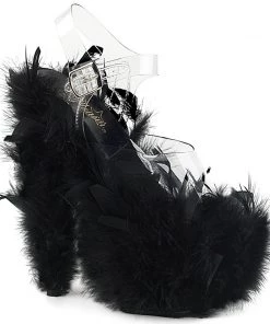 Pleaser ADORE 708F Black 7" - 7 1/2" Heel Larger Size Shoes