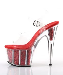 Pleaser Direct Adore 708G Red Glitter Platforms 7 Pleaser Direct Adore 708G Red Glitter Platforms