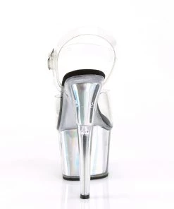 Pleaser Direct Adore 708HGI Silver Holographic Platforms