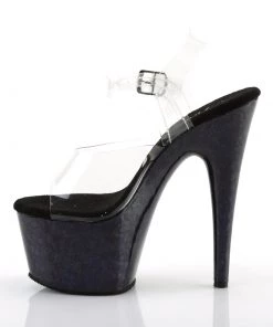 Pleaser Direct Adore 708HSP Black With Multicolour Shatter Print Platform