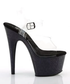 Pleaser Direct Adore 708HSP Black With Multicolour Shatter Print Platform