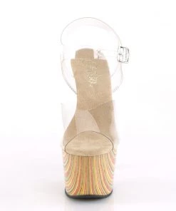 Pleaser Direct Adore 708JB Multi Coloured Jawbreaker Print Platform