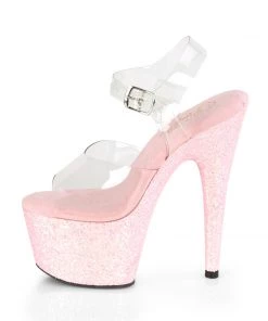 Pleaser Direct Adore 708LG Pink Holographic Glitter Platforms Larger Size Shoes 7 Pleaser Direct Adore 708LG Pink Holographic Glitter Platforms Larger Size Shoes