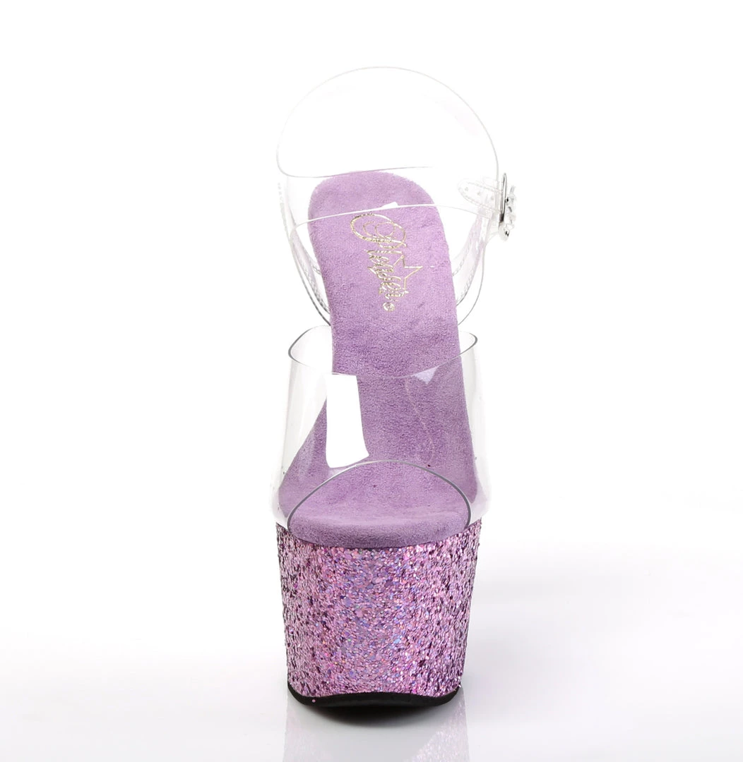 Pleaser Direct Adore 708LG Lavender Pink Multi Glitter Platforms Larger Size Shoes 2 Pleaser Direct Adore 708LG Lavender Pink Multi Glitter Platforms Larger Size Shoes