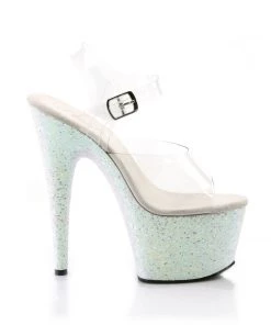 Pleaser Direct Adore 708LG Opal Multi Glitter Platforms Larger Size Shoes