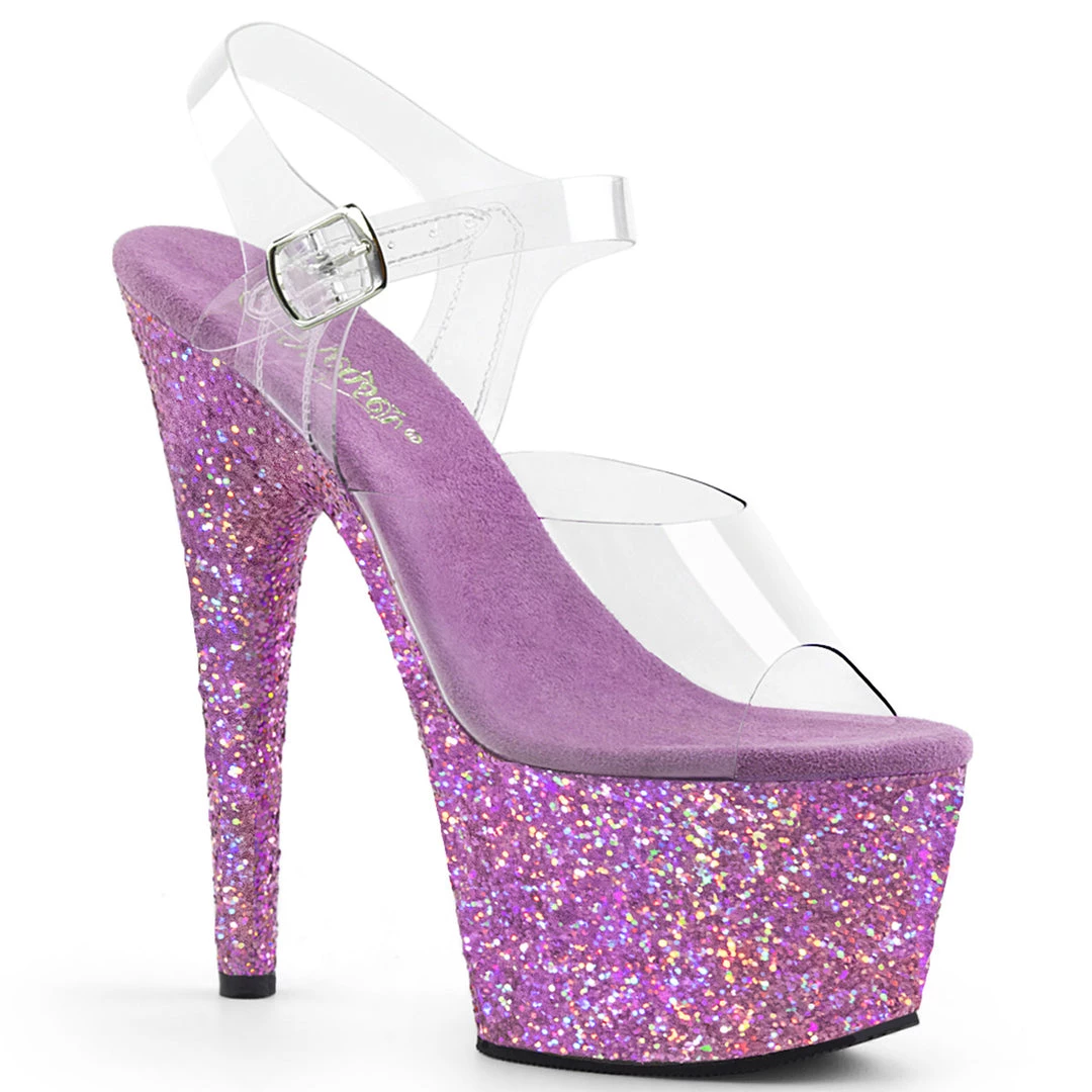 Pleaser Direct Adore 708LG Lavender Pink Multi Glitter Platforms Larger Size Shoes 1 Pleaser Direct Adore 708LG Lavender Pink Multi Glitter Platforms Larger Size Shoes
